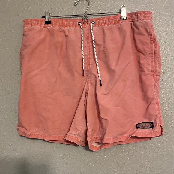 Vineyard Vines Mens XL Light Pink Swim Trunks Draw String Pull On Shorts - Picture 10 of 10